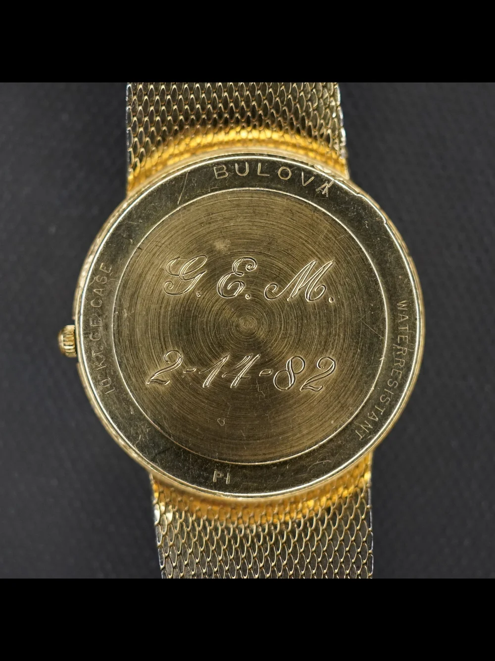 Vintage 1980s Bulova Accutron 10KT Gold Filled Quartz Swiss Day Date Men's Watch
